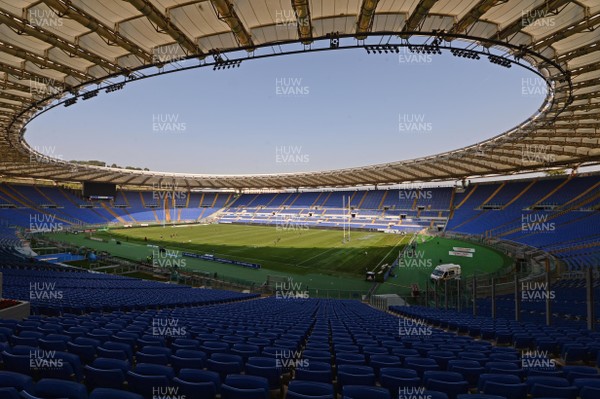 200315 - Wales Rugby Training -A general view of Stadio Olympico, Rome