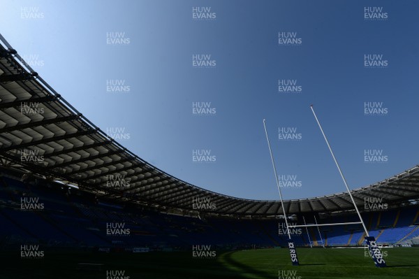 200315 - Wales Rugby Training -A general view of Stadio Olympico, Rome