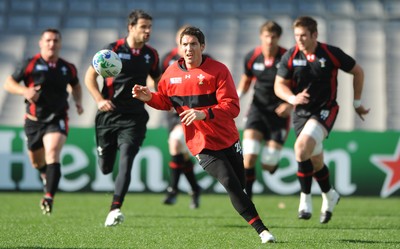 20.10.11 - Wales Rugby Captains Run - James Hook during training. 