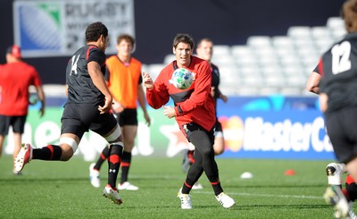20.10.11 - Wales Rugby Captains Run - James Hook during training. 