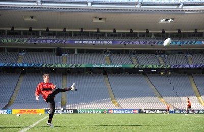 20.10.11 - Wales Rugby Captains Run - James Hook during training. 