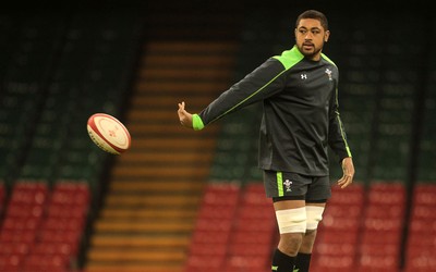 211114 - Wales Rugby Captains Run - Taulupe Faletau during training