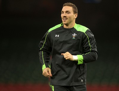 211114 - Wales Rugby Captains Run - George North during training