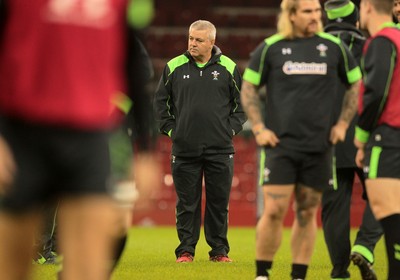 211114 - Wales Rugby Captains Run - Warren Gatland during training