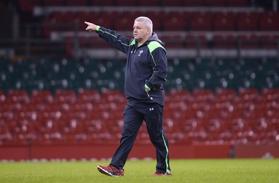 211114 - Wales Rugby Training -Warren Gatland during training