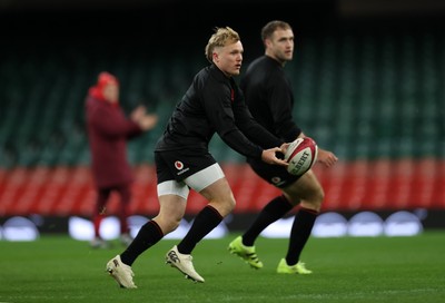 211125 - Wales Rugby Captains Run ahead of the New Zealand game tomorrow - Blair Murray during training