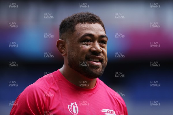 230923 - Wales Rugby Captains Run the day before their Rugby World Cup match against Australia - Taulupe Faletau during training