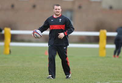 240212 - Wales Rugby Captains Run -Ken Owens during training