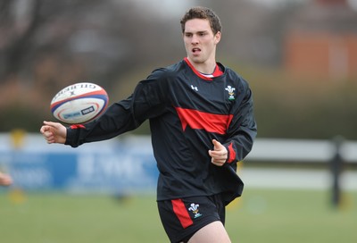 240212 - Wales Rugby Captains Run -George North during training