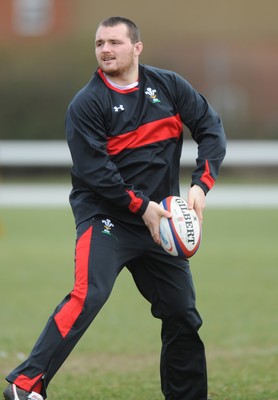 240212 - Wales Rugby Captains Run -Ken Owens during training