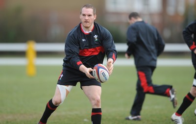 240212 - Wales Rugby Captains Run -Gethin Jenkins during training