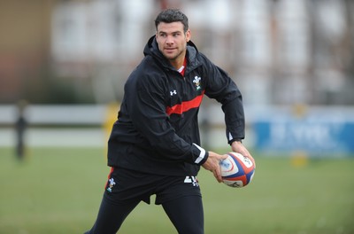 240212 - Wales Rugby Captains Run -Mike Phillips during training