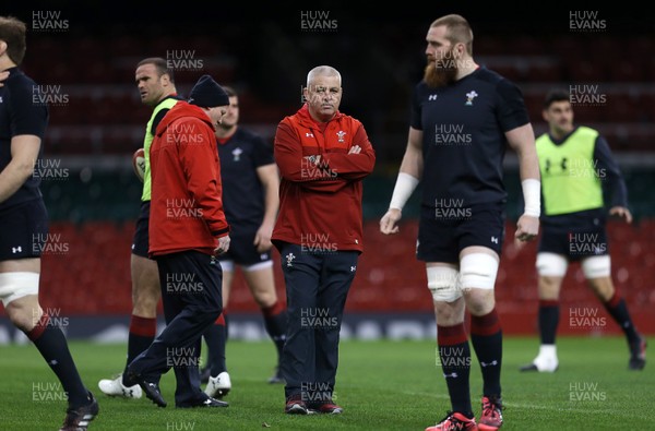 241117 - Wales Rugby Captains Run - Head Coach Warren Gatland during training