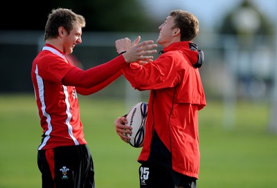 25.06.10 - Wales Rugby Training - Dan Biggar and Tom Prydie during training. 