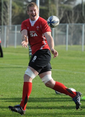 25.06.10 - Wales Rugby Training - Bradley Davies during training. 