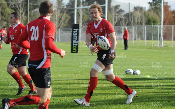 25.06.10 - Wales Rugby Training - Alun Wyn Jones during training. 