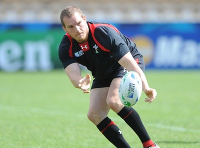 25.09.11 - Wales Rugby Captains Run - Gethin Jenkins during training. 