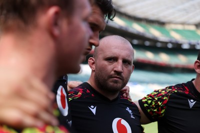 260626 - Wales Rugby Captains Run at Twickenham ahead of their game against the Barbarians tomorrow - Dillon Lewis during training