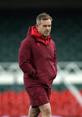281125 - Wales Rugby Captains Run ahead of their game against South Africa - Danny Wilson, Assistant Coach during training