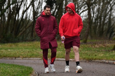 260126 - Wales Rugby First Day in Camp - Tomos Williams and Aaron Wainwright