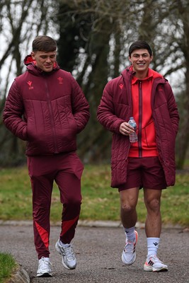 260126 - Wales Rugby First Day in Camp - Alex Mann and Louis Rees-Zamit