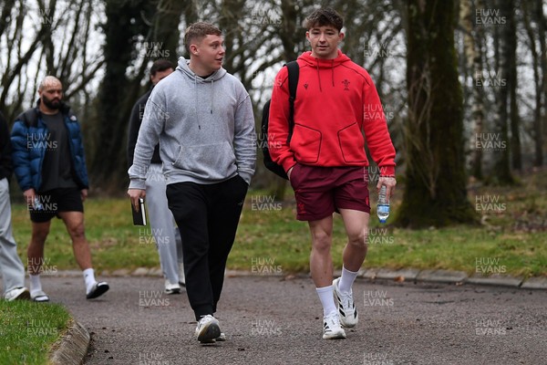 260126 - Wales Rugby First Day in Camp - Sam Costelow and Dan Edwards