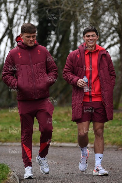 260126 - Wales Rugby First Day in Camp - Alex Mann and Louis Rees-Zamit