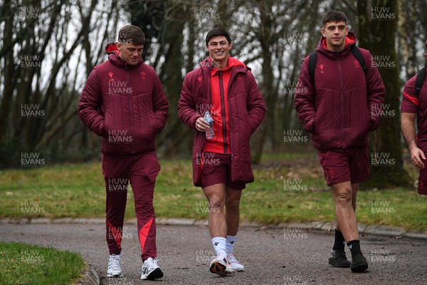 260126 - Wales Rugby First Day in Camp - Alex Mann and Louis Rees-Zamit