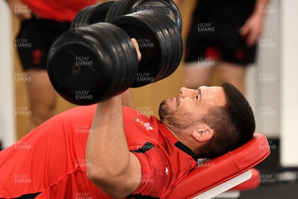 021121 - Wales Rugby Gym Session - Ellis Jenkins during a gym session