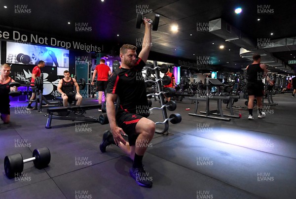 050722 - Wales Rugby Gym Session - Dan Biggar during a weights session
