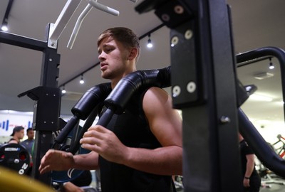 080725 - Wales Rugby Gym Session in the final week of their tour to Japan - Alex Mann