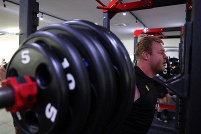080725 - Wales Rugby Gym Session in the final week of their tour to Japan - Dewi Lake