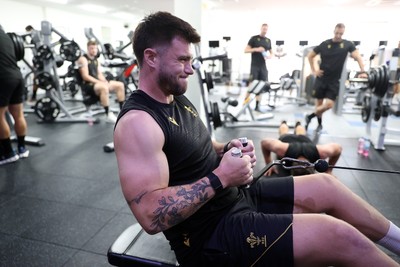 080725 - Wales Rugby Gym Session in the final week of their tour to Japan - Joe Roberts