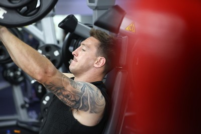 080725 - Wales Rugby Gym Session in the final week of their tour to Japan - Josh Adams