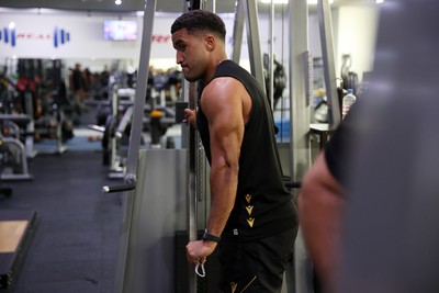 080725 - Wales Rugby Gym Session in the final week of their tour to Japan - Keelan Giles