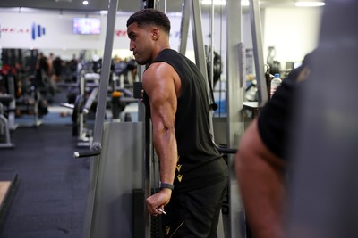 080725 - Wales Rugby Gym Session in the final week of their tour to Japan - Keelan Giles