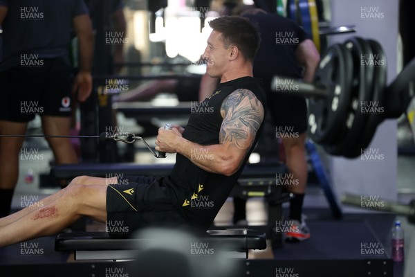 080725 - Wales Rugby Gym Session in the final week of their tour to Japan - Josh Adams