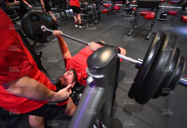 280622 - Wales Rugby Gym Session - Harri O’Connor during a weights session