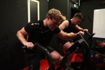 130625 - Picture shows the Welsh Rugby team during extreme heat training, where the air temperature was 388 degrees celsius and 857 humidity - Blair Murray during training