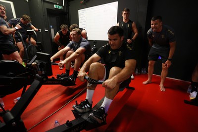 230625 - Wales Rugby Training in the heat chamber - Ben Carter and Chris Coleman during training