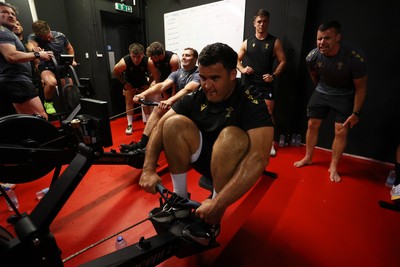 230625 - Wales Rugby Training in the heat chamber - Ben Carter and Chris Coleman during training