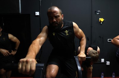 230625 - Wales Rugby Training in the heat chamber - Josh Macleod during training