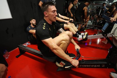 230625 - Wales Rugby Training in the heat chamber - Josh Adams during training