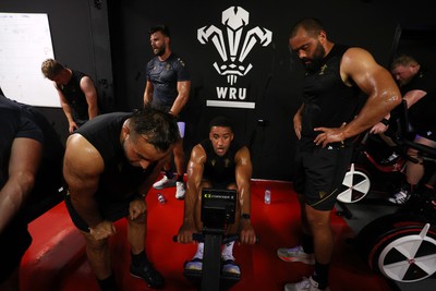 230625 - Wales Rugby Training in the heat chamber - Keelan Giles during training 