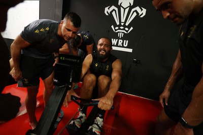 230625 - Wales Rugby Training in the heat chamber - Josh Macleod during training