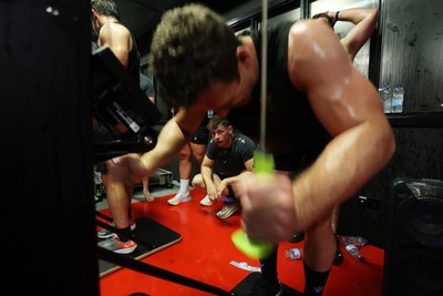 230625 - Wales Rugby Training in the heat chamber - Tom Rogers during training