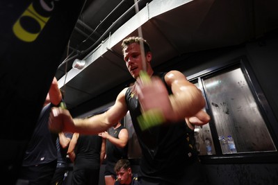 230625 - Wales Rugby Training in the heat chamber - Kieran Hardy during training