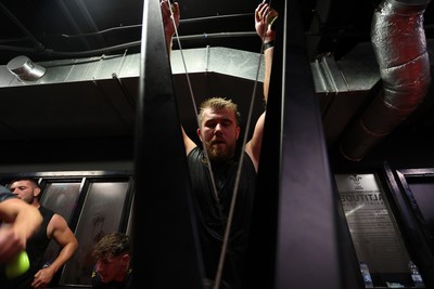 230625 - Wales Rugby Training in the heat chamber - Garyn Phillips during training