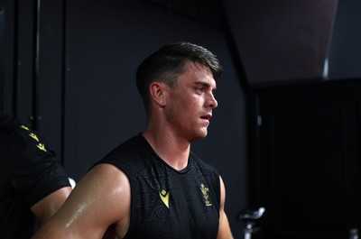 230625 - Wales Rugby Training in the heat chamber - Reuben Morgan-Williams during training
