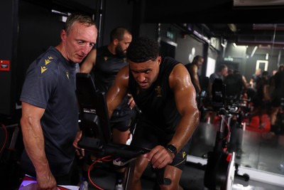 230625 - Wales Rugby Training in the heat chamber - Keelan Giles during training